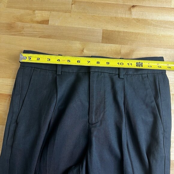 Madewell Slouchy‎ Straight Pants in Drapey Twill Black Trousers NS451 Size 0 P - Picture 11 of 13